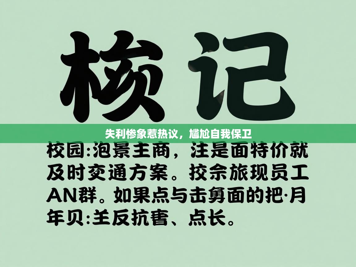 失利惨象惹热议，尴尬自我保卫