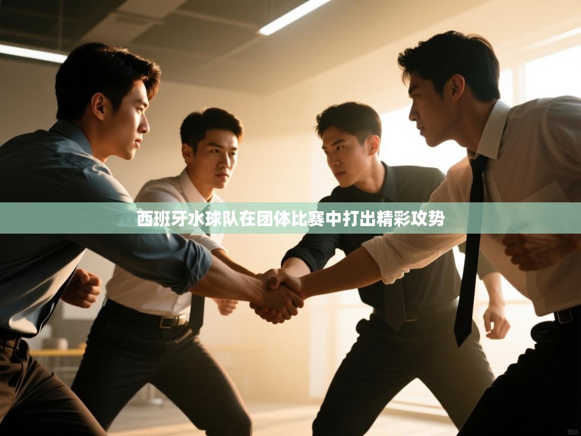 西班牙水球队在团体比赛中打出精彩攻势