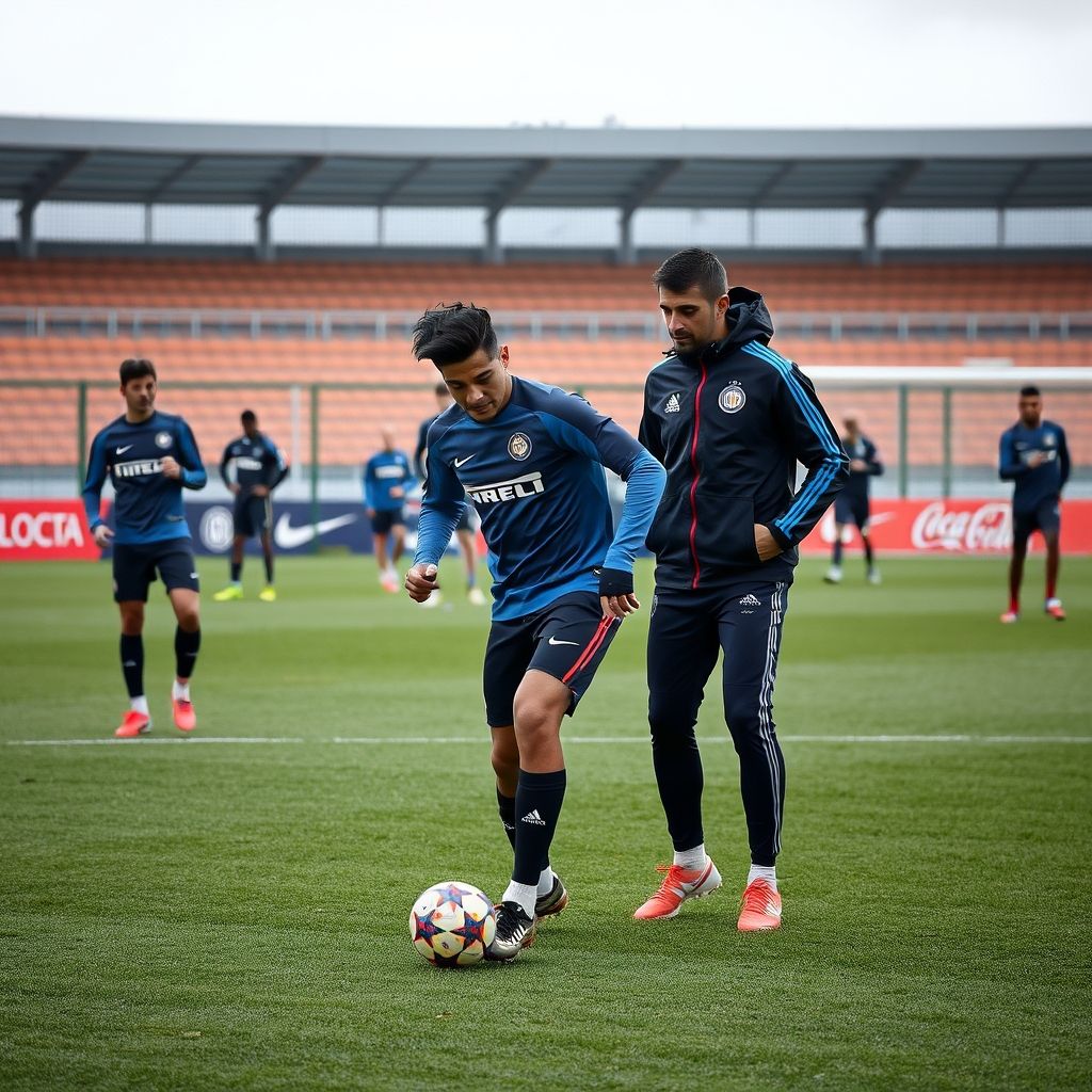 半岛体育入口-国米前锋拉扎诺接受特别训练，备战重要对决